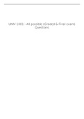 UNIV 1001 - All possible (Graded & Final exam) Questions And  Answers 