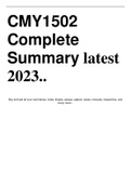 CMY1502 Complete Summary latest 2023.