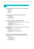Multiple Choice Questions Exam Preparation Pack(A+ graded 100% verified latest update)