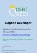  Copado Developer Certification Exam Full version: 84 Q&As Full version of Copado Developer Dumps