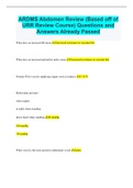 ARDMS Abdomen Review (Based off of URR Review Course) Questions and Answers Already Passed