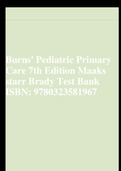 Burns Pediatric Primary Care 7th Edition Maaks Starr Brady Test Bank