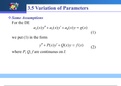 Variation of Parameters