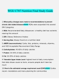 C787 Nutrition WGU final.questions verified with 100% correct answers