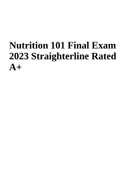 Nutrition Final Exam 2023 Straighterline Rated A+