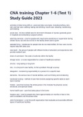 CNA training Chapter 1-6 (Test 1) Study Guide 2023 /2024