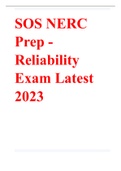 SOS NERC Prep - Reliability Exam Latest 2023.