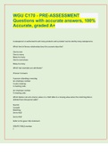 WGU C170 - PRE-ASSESSMENT Questions with accurate answers, 100% Accurate, graded A+