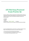 ATI Med Surg Proctored Exam Practice Qs