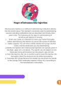 Stages of intramuscular injection