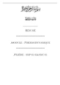 Résumé de thermodynamique