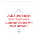 AMLS 3rd Edition Post Test Latest Updated Graded A+| 2023 UPDATE 