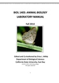 Animal biology laboratory manual