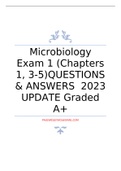 Microbiology Exam 1 (Chapters 1, 3-5)Already Graded A+ | 2023 UPDATE 