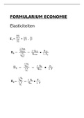 Formularium dat je op examen krijgt bij Economische Topics 