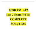 BIOD 152 AP2 Lab 2 Exam WITH COMPLETE SOLUTION