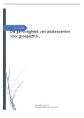 PWS De gevoeligheid van adolescenten voor groepsdruk