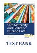 Test Bank - Safe Maternity & Pediatric Nursing Care 2nd Edition By Luanne Linnard-Palmer; Gloria Haile Coats