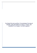 Test Bank Ebersole and Hess' Gerontological Nursing & Healthy Aging 5th Edition by Theris A. Touhy, and Kathleen F Jet Chapter 1-28 2023 updated