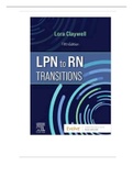 Test Bank For LPN to RN Transitions 5th Edition By Lora Claywell 9780323697972 Chapter 1-18 Complete Guide .