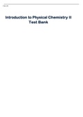 Introduction to Physical Chemistry II  Test Bank