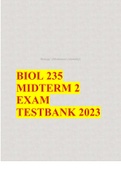 BIOL 235 MIDTERM 2 EXAM TESTBANK 2023