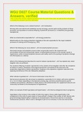 WGU D027 Course Material Questions & Answers, verified  This is all of the course material questions from the end of the units, as well as the unit quizzes. I included the answers and the rationales.