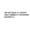 NR 507 QUIZ 2 LATEST 2023 C0RRECT ANSWERS RATED A+