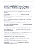 CPSGT AND RPSGT Exam Practice Questions (Polysomnography) 2023