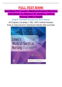 Lewis’s Medical Surgical Nursing 10th, 11th and 12th Editions Harding TEST BANKs (Different version for every editions, A very good deal)