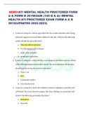 NEW!!!ATI MENTAL HEALTH PROCTORED FORM A & FORM B 2019EXAM (140 Q & A)/ MENTAL HEALTH ATI PROCTORED EXAM FORM A & B 2019(UPDATED 2022-2023)