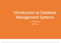 DATABASE AND FUNDAMENTALS OF DATABASE