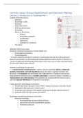 College aantekeningen Clinical Assessment and Decision Making (SOW-PSB3DH23E)  Clinical Assessment, ISBN: 9789024441297