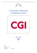 CGI, Crisissituatie, Professionele ontwikkeling, Kwaliteitszorg