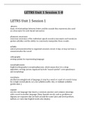 LETRS Unit 1 Session 1-8 Questions And Answers 