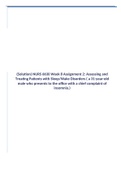 (Solution) NURS 6630 Week 8 Assignment 2: Assessing and Treating Patients with Sleep/Wake Disorders ( a 31-year-old male who presents to the office with a chief complaint of insomnia.)