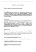 Fiche 1.c Analyse stratégique - Analyse de l'environnement concurrentiel Stratégie d'entreprise