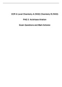 OCR A Level Chemistry A (H432) Chemistry B (H433) PAG 2: Acid-base titration Exam Questions and Mark Scheme