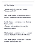 (3) The Kaaba with 100% correct answers