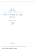 NR 546 WEEK 5 CASE  STUDY