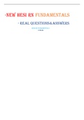 NEW HESI RN FUNDAMENTALS  REAL EXAMS QUESTIONS & ANSWERS  2022/2023