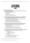  VATI RN NURSING CARE OF CHILDREN 2016 QUESTIONS AND ANSWERS