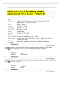 NURS-6512N-34,Advanced Health Assessment Final Exam - Week 11