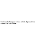 Test Bank for Computer Science on Data Representation Chapter One 12th Edition.