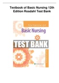 Textbook of Basic Nursing 12th Edition Rosdahl Test Bank