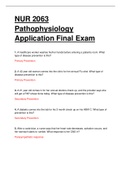 NUR 2063 / NUR2063 ESSENTIALS OF  PATHOPHYSIOLOGY  FINAL EXAM. QUESTIONS AND ANSWERS. 