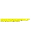 Test Bank for Essentials of Psychiatric Mental Health Nursing 8th Edition Concepts of Care in Evidence – Based Practice Morgan Townsend All Chapter 1-32 With Correct Complete Solutions & Test Bank Essentials of Psychiatric Mental Health Nursing 3rd Editio