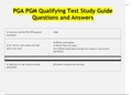 PGA PGM Qualifying Test Study Guide questions verified with 100% correct answers