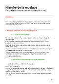 Notes de cours Musicologie L1 