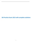 SIE Practice Exam 2023 with complete solutions